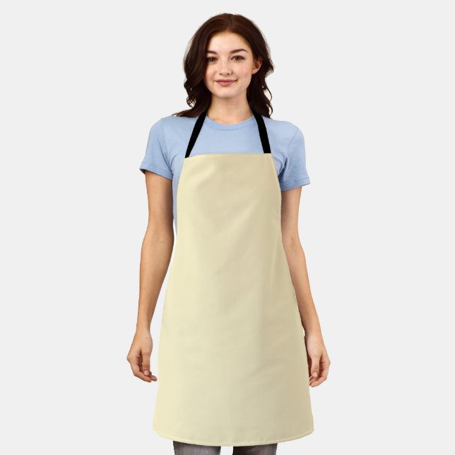 Pale Buttercup Yellow Solid Color Apron (Worn)