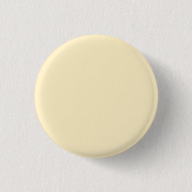 Pale Buttercup Yellow Solid Color Button (Front)
