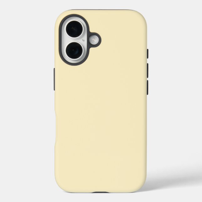 Pale Buttercup Yellow Solid Color Case-Mate iPhone Case (Back)