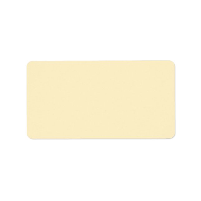 Pale Buttercup Yellow Solid Color Label (Front)