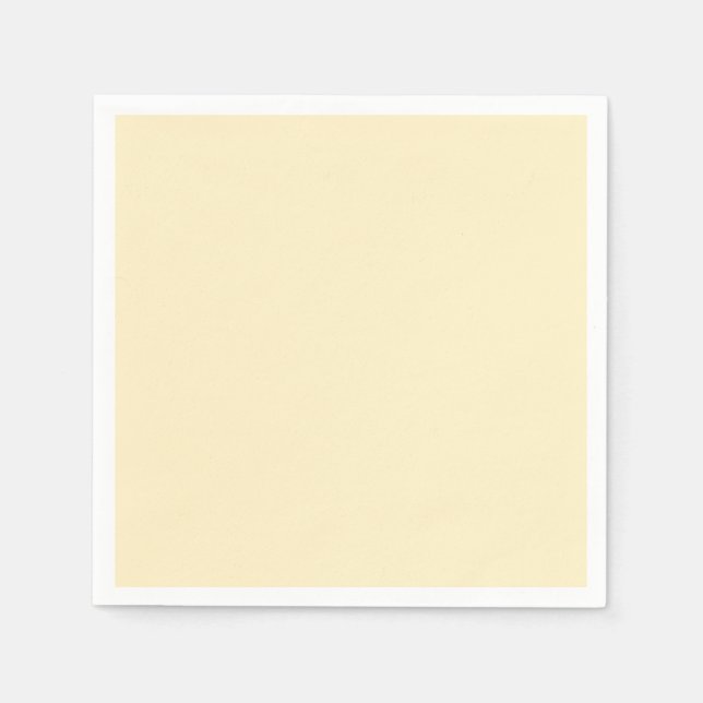 Pale Buttercup Yellow Solid Color Napkins (Front)