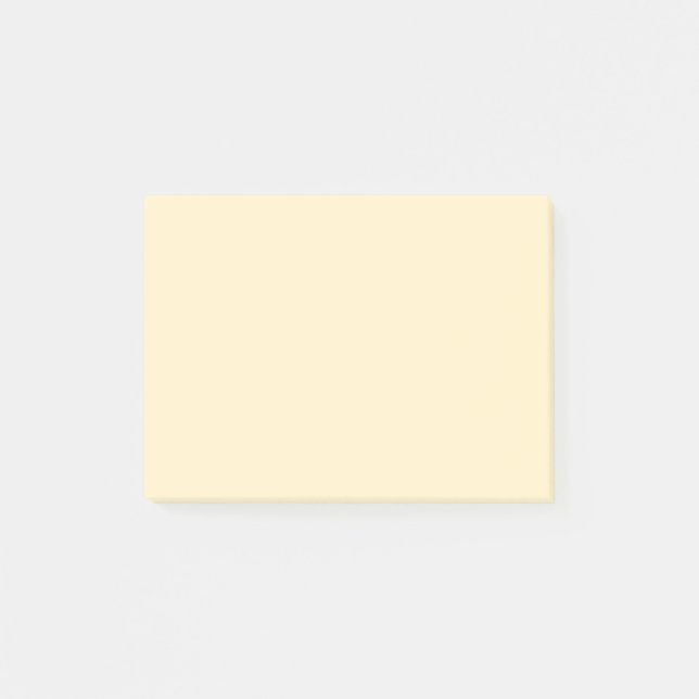 Pale Buttercup Yellow Solid Color Post-it Notes (Front)