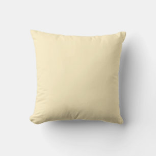 Pale Buttercup Yellow Solid Color Throw Pillow