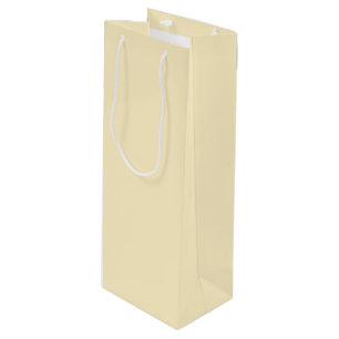 Pale Buttercup Yellow Solid Color Wine Gift Bag