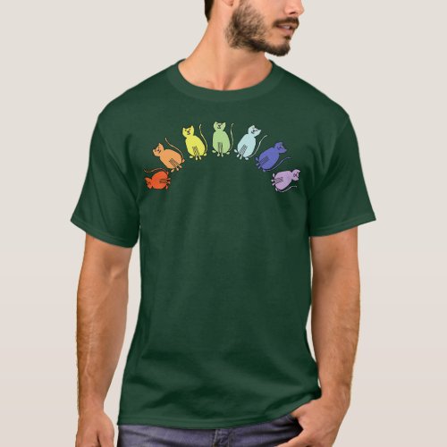 Pale Cats Rainbow T_Shirt