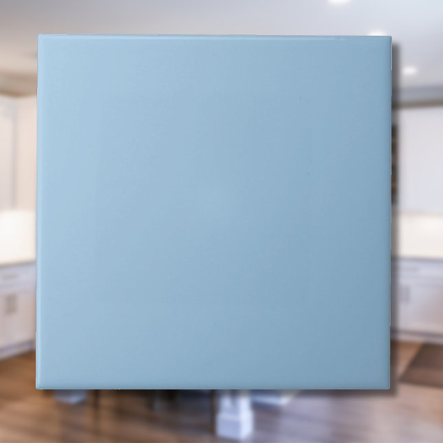Pale Cerulean Solid Color | Classic Elegant Ceramic Tile (Creator Uploaded)