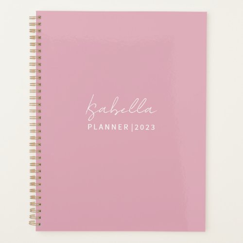 Pale Chestnut pink elegant custom planner