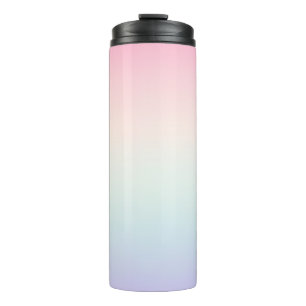 Pale colorful gradient background thermal tumbler