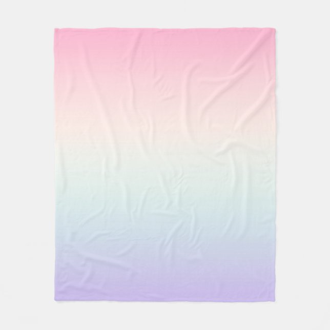 Pale colourful gradient background fleece blanket (Front)