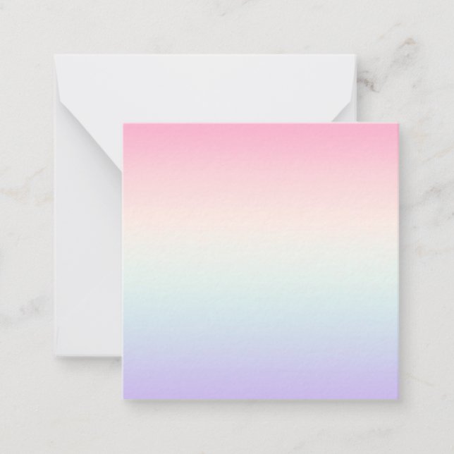Pale colourful gradient background note card (Front)