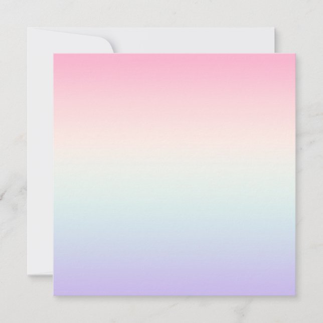 Pale colourful gradient background note card (Front)