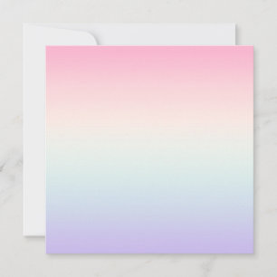 Pale colourful gradient background thank you card