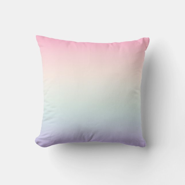 Pale colourful gradient background throw pillow (Front)
