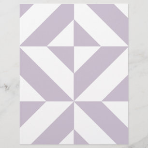 Pale Cool Grape Geometric Cube Scrapbook Paper