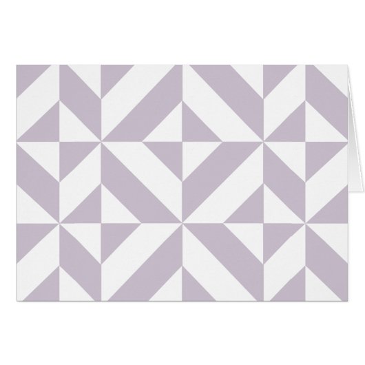 Pale Cool Grape Geometric Deco Cube Pattern (Front Horizontal)