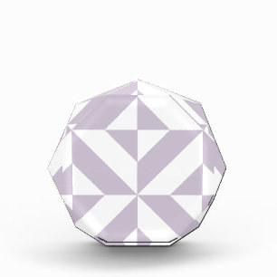 Pale Cool Grape Geometric Deco Cube Pattern Award