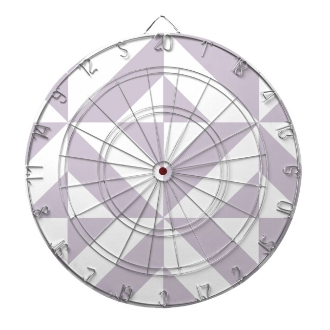 Pale Cool Grape Geometric Deco Cube Pattern Dart Board (Front)