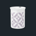 Pale Cool Grape Geometric Deco Cube Pattern Drink Pitcher<br><div class="desc">This abstract,  geometric cubed pattern will add vibrance and classic flair to any home or office decor. Always ready for you to personalize with your name and/or your loved one's name,  as well.</div>