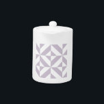 Pale Cool Grape Geometric Deco Cube Pattern Teapot<br><div class="desc">This abstract,  geometric cubed pattern will add vibrance and classic flair to any home or office decor. Always ready for you to personalize with your name and/or your loved one's name,  as well.</div>