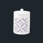 Pale Cool Grape Geometric Deco Cube Pattern Teapot<br><div class="desc">This abstract, geometric cubed pattern will add vibrance and classic flair to any home or office decor. Always ready for you to personalize with your name and/or your loved one's name, as well.</div>