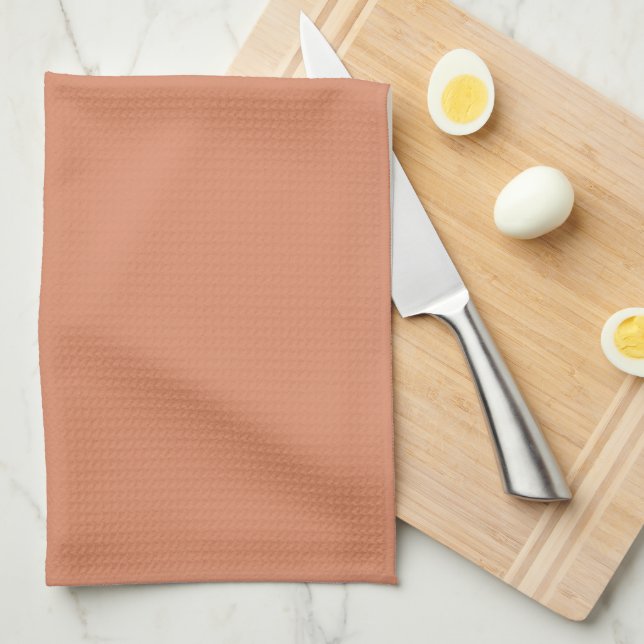 Pale Copper Custom Kitchen Dish Color Matching Kitchen Towel (Quarter Fold)
