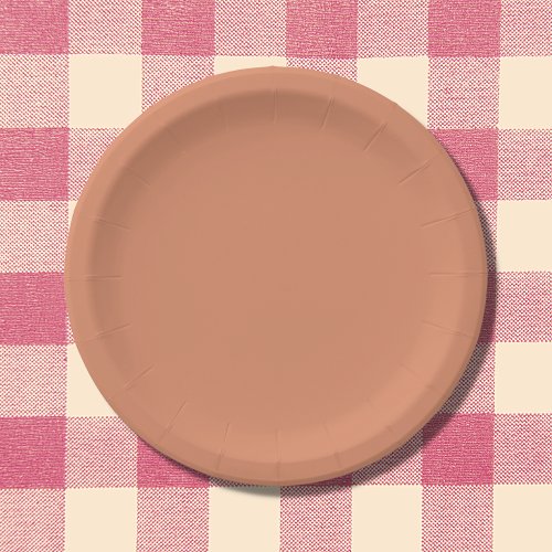 Pale Copper Solid Color Paper Plates