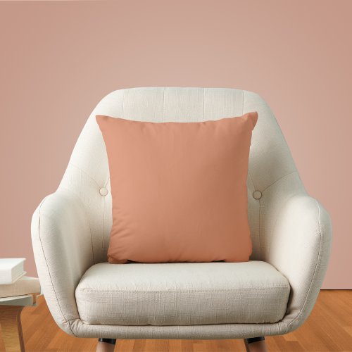 Pale Copper Solid Color Throw Pillow