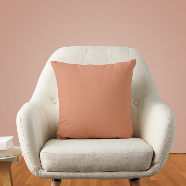 Pale Copper Solid Color Throw Pillow (Creator Uploaded)