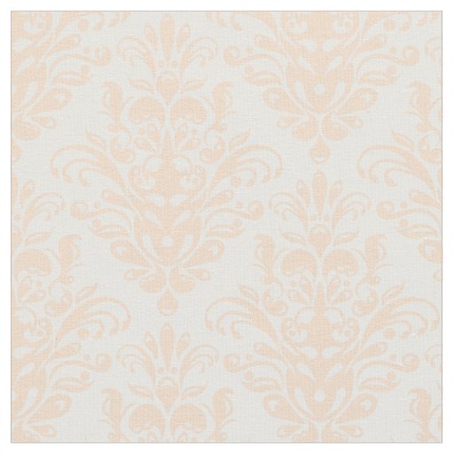 Pale coral Pink and white Elegant Damask Pattern Fabric