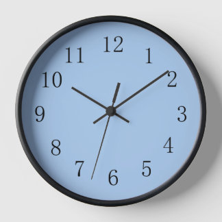 Pale Cornflower Blue Kitchen Wall Clock