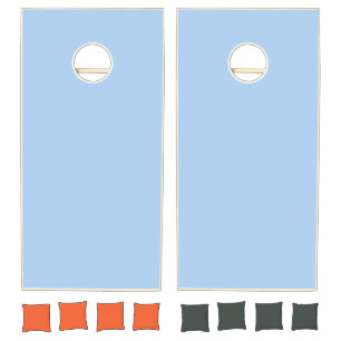 Pale Cornflower Blue Solid Color Cornhole Set