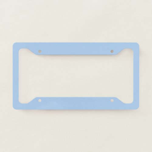 Pale Cornflower Blue Solid Color License Plate Frame