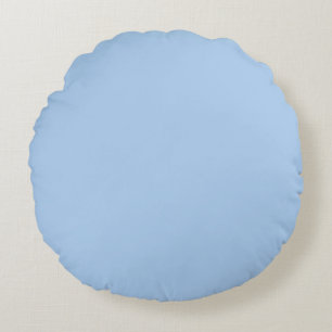 Pale Cornflower Blue Solid Color Round Pillow