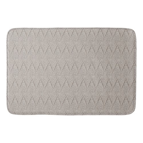 Pale Cream Faux Diamond Knit Pattern Small Bath Mat