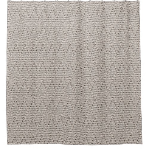 Pale Cream Faux Diamond Knit Pattern Small Shower Curtain