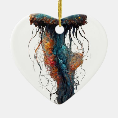 Pale Elegance A Jellyfish Tee Ceramic Ornament