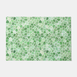 Pale Emerald and Pistachio Cobbled Patchwork Doormat