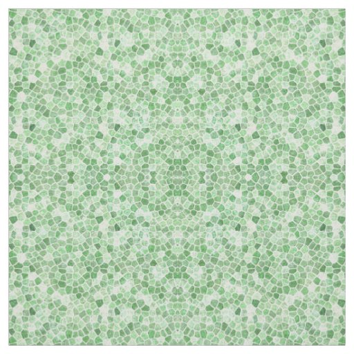 Pale Emerald and Pistachio Cobbled Patchwork Fabric