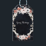 Pale Floral Dark Chalk Elegant Winter Wedding Gift Tags<br><div class="desc">Customize however you want.Matching items available.</div>
