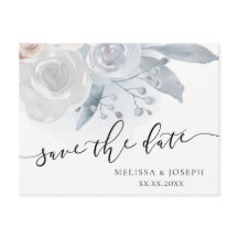 pale flowers | save the date