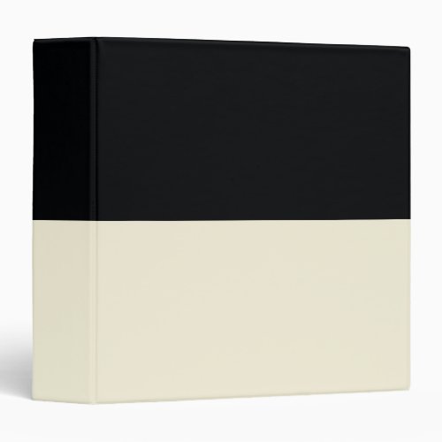 Pale Gold and Black Simple Extra Wide Stripes 3 Ring Binder