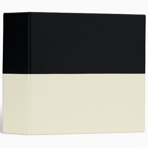Pale Gold and Black Simple Extra Wide Stripes 3 Ring Binder