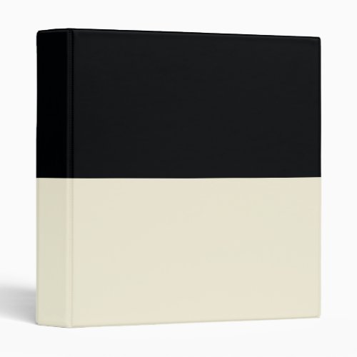 Pale Gold and Black Simple Extra Wide Stripes 3 Ring Binder