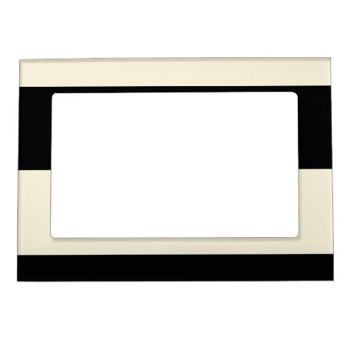 Pale Gold and Black Simple Extra Wide Stripes Magnetic Frame
