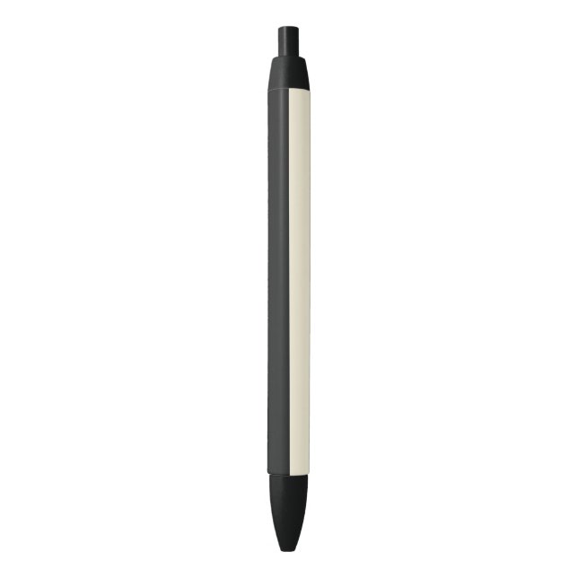 Pale Gold and Black Simple Extra Wide Stripes Pen (Front Vertical)