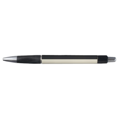 Pale Gold and Black Simple Extra Wide Stripes Pen