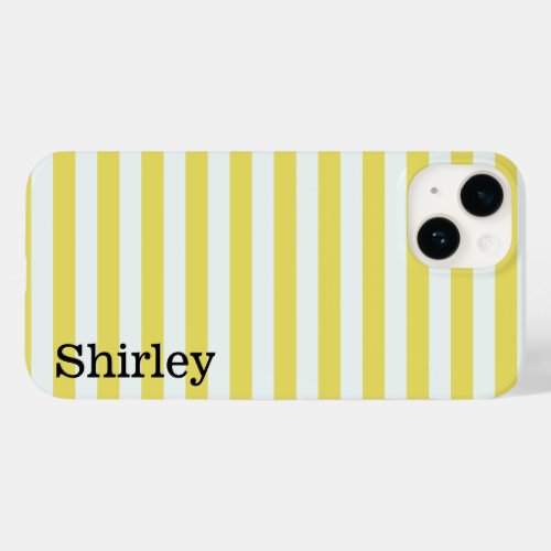 Pale Gold and White Stripes by Shirley Taylor Case_Mate iPhone 14 Case