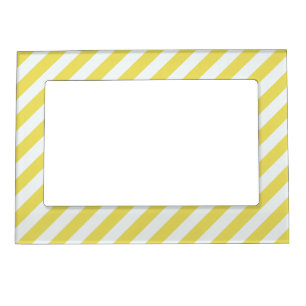 Pale Gold And White Stripes by Shirley Taylor Magnetic Picture Frame