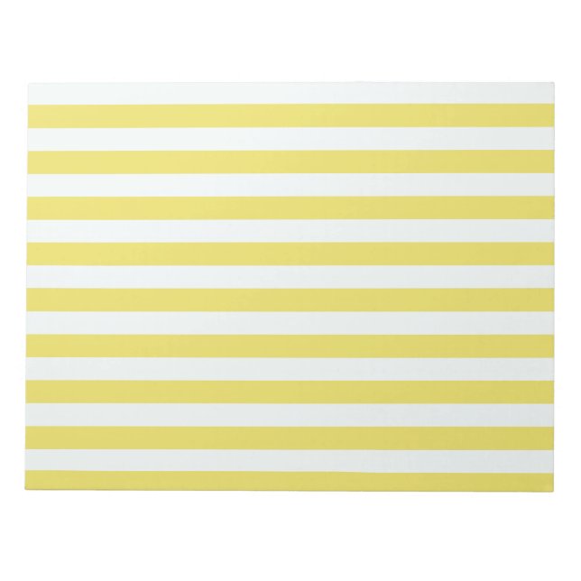 Pale Gold and White Stripes by Shirley Taylor Notepad (Front)