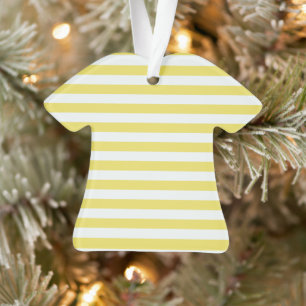 Pale Gold and White Stripes by Shirley Taylor Ornament